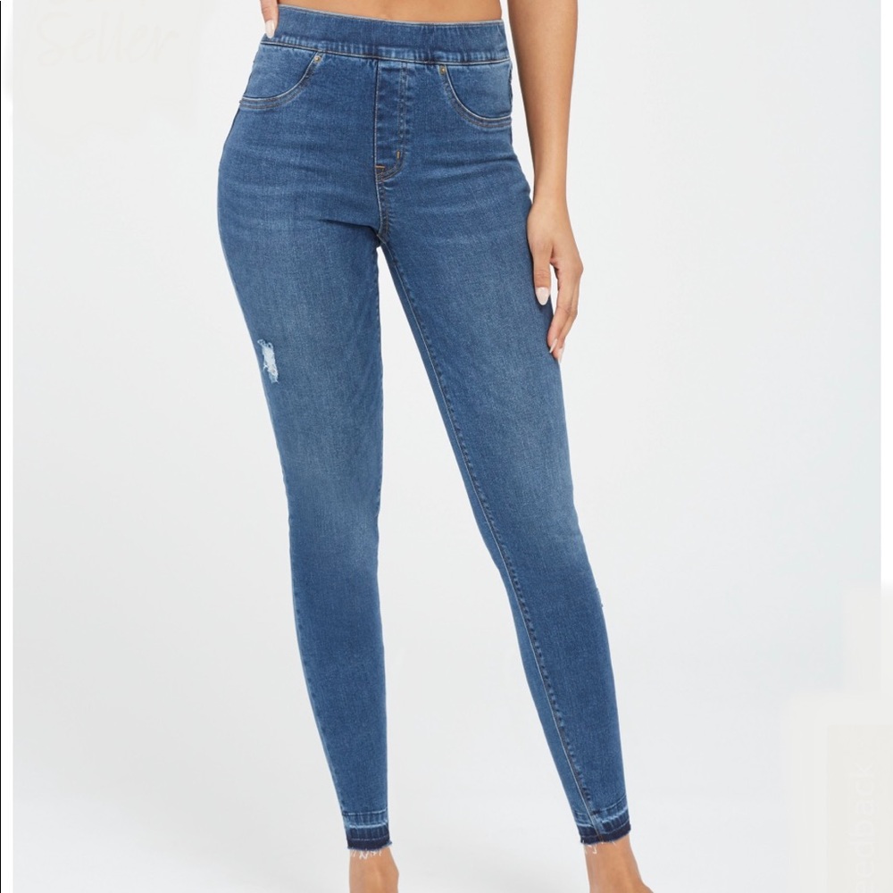 Spanx Distressed Ankle Skinny Jeans Jeggings